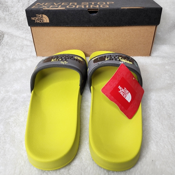 The North Face Base Camp Slide III Men's Sulphur Green Slip On Sandals Sz 9 - Picture 4 of 6